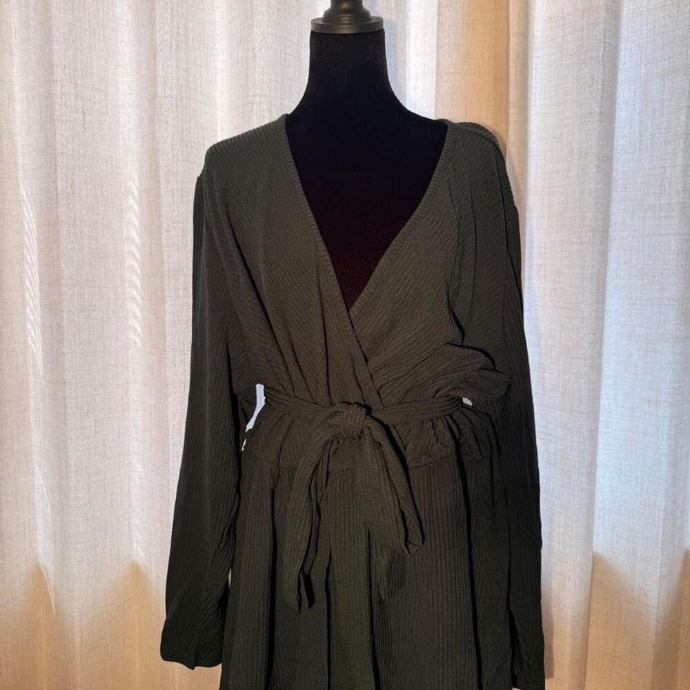 Shein Women's Green and Khaki Dress